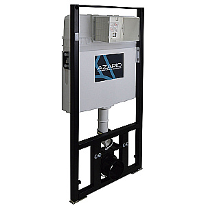 Унитаз подвесной с инсталляцией Azario Geno AZ-8010-1000+AZ-8200-0045+AZ-2196D белый/кнопка белая, безободковый, с крышкой микролифт купить в интернет-магазине Sanbest