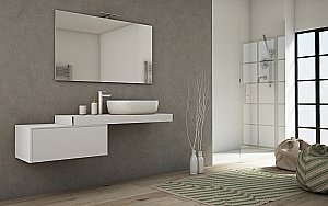 Консоль подвесная Cezares TAVOLONE 41784+50179+41789 60 белый для ванной в интернет-магазине сантехники Sanbest