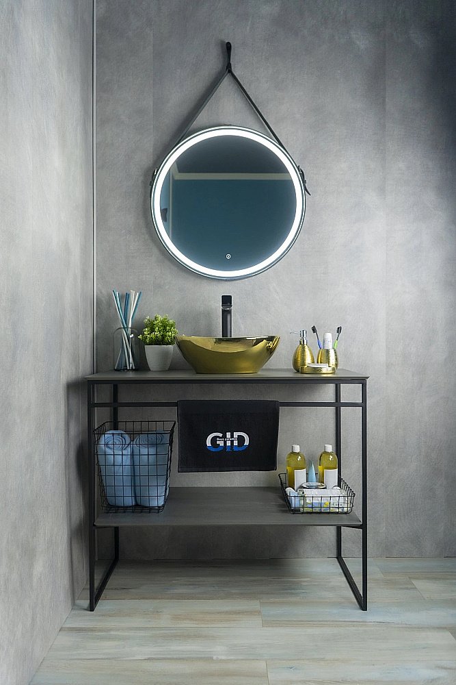 Раковина накладная Gid Esfera 41 Nc999 52229 белая, золото купить в интернет-магазине Sanbest