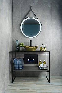 Раковина накладная Gid Esfera 41 Nc999 52229 белая, золото купить в интернет-магазине Sanbest