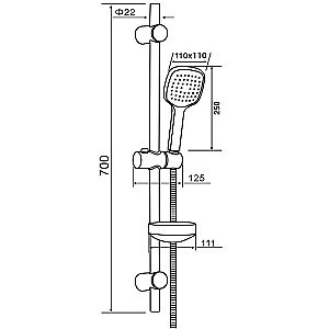 Душевой гарнитур Orange O-Shower OS704cr хром купить в интернет-магазине сантехники Sanbest