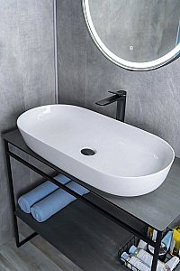 Раковина накладная Gid Lago 81 N9348 51200 белая купить в интернет-магазине Sanbest