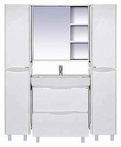 Зеркальный шкаф Misty Венера 80 белый купить в интернет-магазине сантехники Sanbest