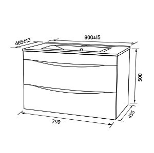 Тумба с раковиной Iddis Cloud CLO80Y0i95K 80 белая матовая/светлое дерево для ванной в интернет-магазине Sanbest