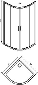 Душевой уголок Aquanet Practic AE10-Q-90x90U-CP 90x90 прозрачное стекло/профиль хром купить в интернет-магазине Sanbest
