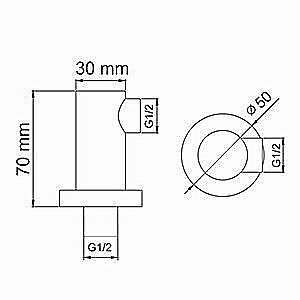 Подключение для шланга WasserKRAFT A102 купить в интернет-магазине сантехники Sanbest