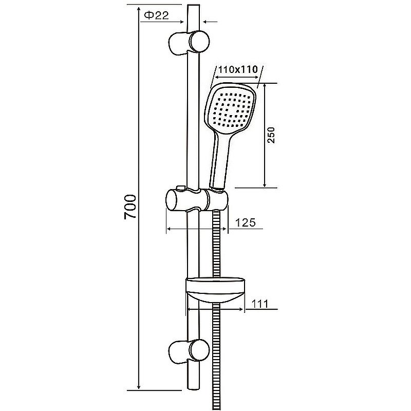 Душевой гарнитур Orange O-Shower OS704cr хром купить в интернет-магазине сантехники Sanbest