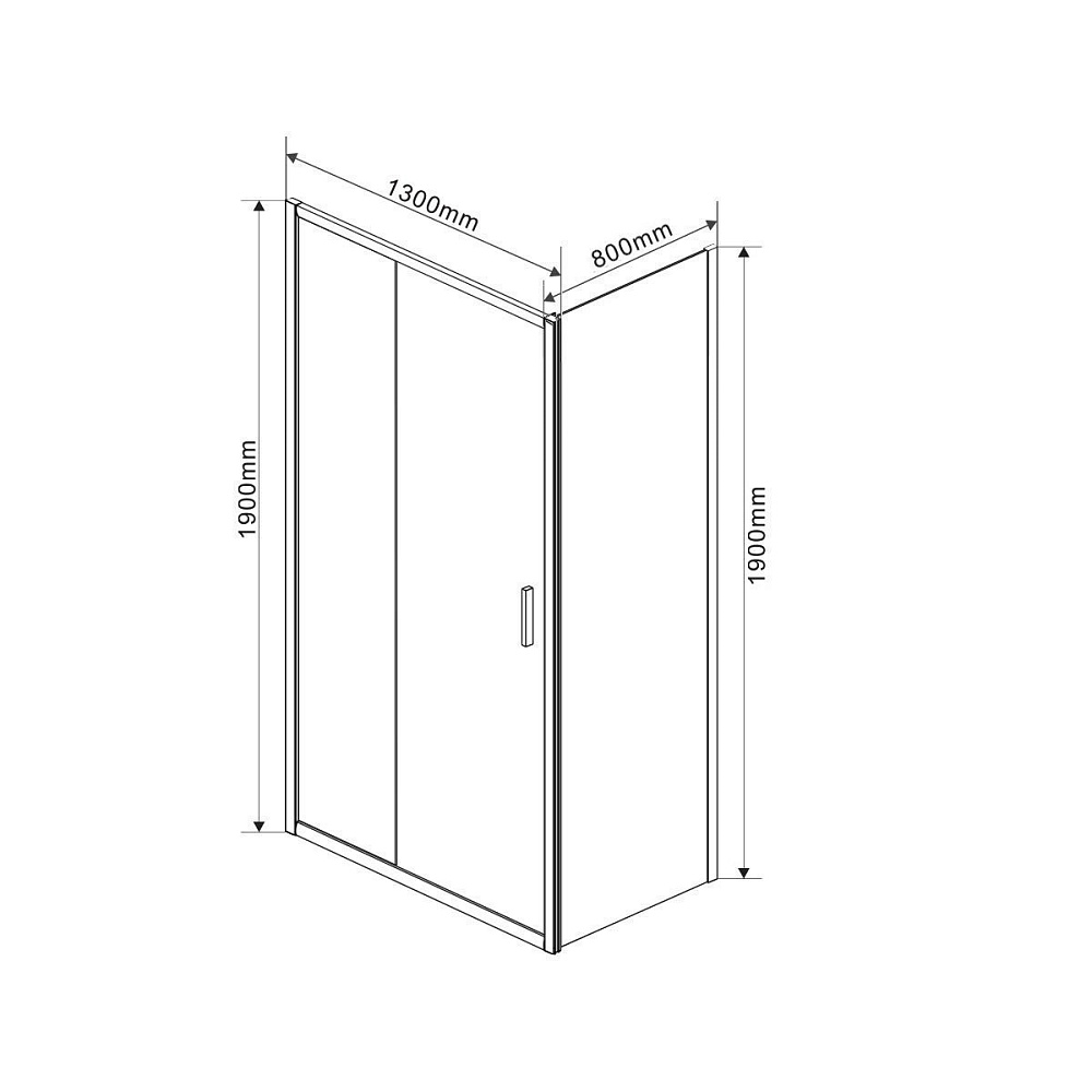 Душевой уголок Vincea Garda VSR-1G8013CL 130x80 купить в интернет-магазине Sanbest