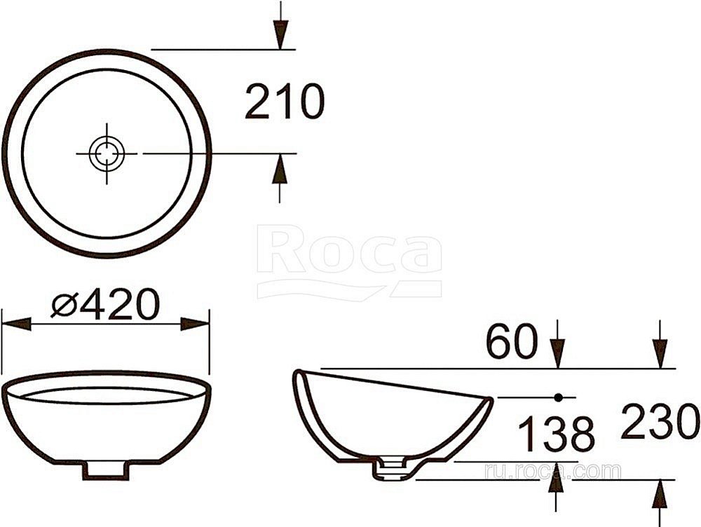 Раковина Roca Bol 42 327876000 белая купить в интернет-магазине Sanbest