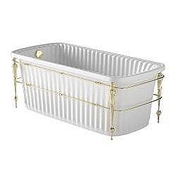 Ванна на лапах Migliore Olivia Console ML.OLV-40.102 белая золото купить в интернет-магазине сантехники Sanbest