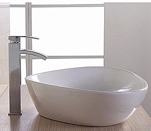 Раковина накладная Ceramalux N 59,5 7472B белая купить в интернет-магазине Sanbest