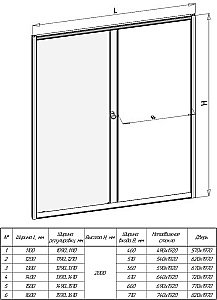 Душевая дверь Радомир Вита 110 стекло матовое/профиль черный купить в интернет-магазине Sanbest