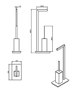 Стойка для ванной Langberger Alster 70481 купить в интернет-магазине сантехники Sanbest