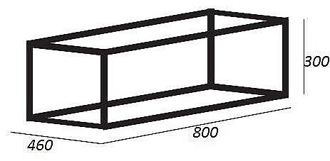 Консоль с раковиной Cezares Cadro 80 с ящиком черная для ванной в интернет-магазине сантехники Sanbest