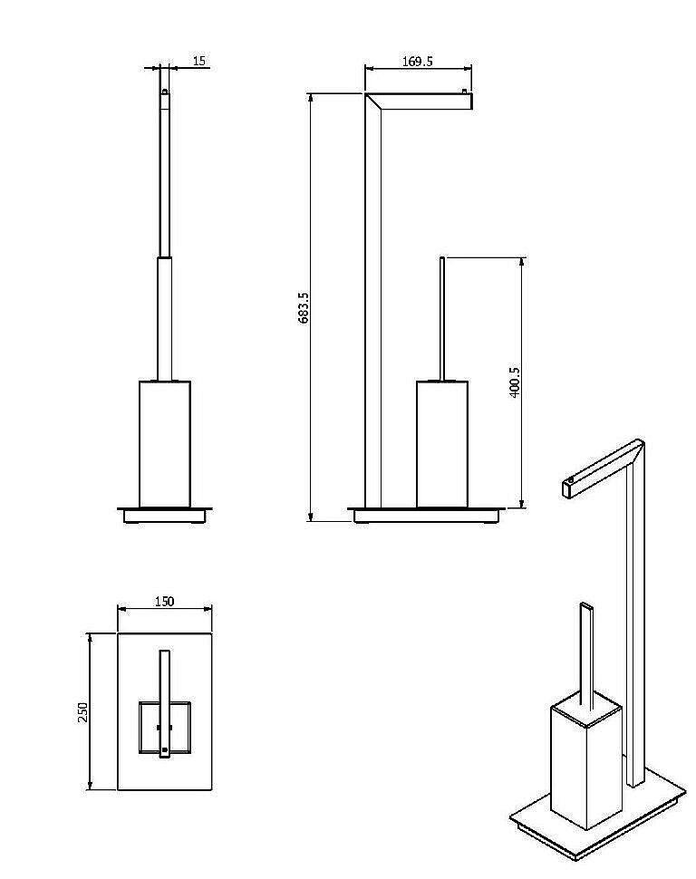 Стойка для ванной Langberger Alster 70481 купить в интернет-магазине сантехники Sanbest