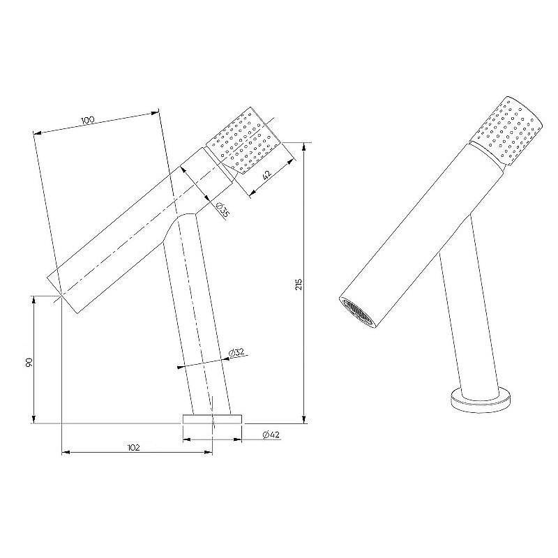 Смеситель для раковины Bronze de Luxe Liberty 102GG графит купить в интернет-магазине сантехники Sanbest