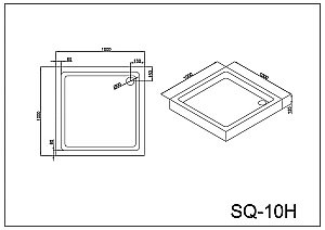 Душевой поддон Black&White STELLAR WIND Easy Plumb SQ-10H 100x100 купить в интернет-магазине Sanbest