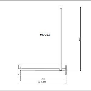 Душевое ограждение Vincea Walk-In HR 90 VSW-4HR900CG стекло тонированное/профиль хром купить в интернет-магазине Sanbest