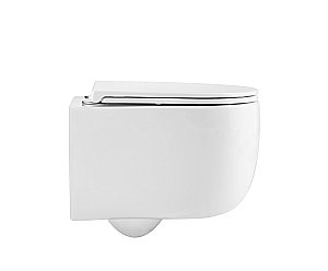 Унитаз подвесной Vincea Evo VT1-64ST белый, с крышкой микролифт, слив-торнадо купить в интернет-магазине Sanbest