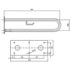 Поручень Bemeta Help 301907334 белый купить в интернет-магазине сантехники Sanbest