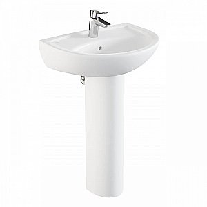 Раковина на пьедестале Vitra Norm Fit 60 6895B099-17780156 белая купить в интернет-магазине Sanbest