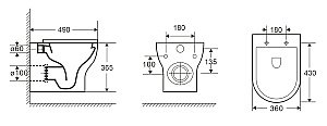 Унитаз с инсталляцией WeltWasser MARBERG 507 + ERLENBACH 004 GL-WT + MAR 507 SE MT-BL купить в интернет-магазине Sanbest