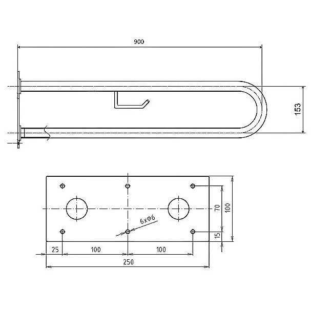 Поручень Bemeta Help 301907334 белый купить в интернет-магазине сантехники Sanbest