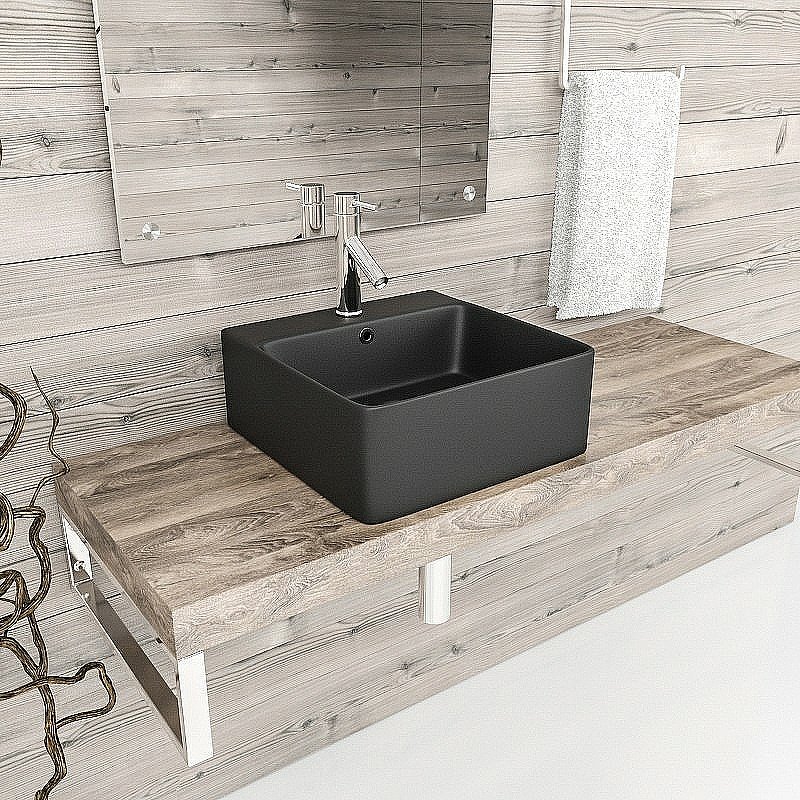 Раковина Esbano Circon 40 ESRNCIRC40MB черная купить в интернет-магазине Sanbest