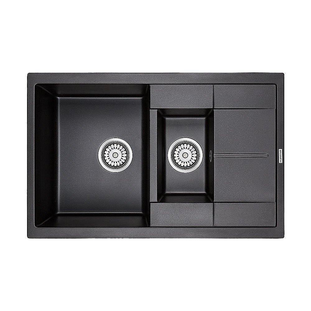 Мойка кухонная Paulmark Feste PM237850-BL Черная купить в интернет-магазине сантехники Sanbest
