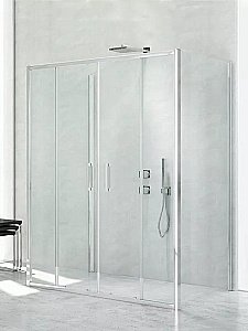 Душевой уголок NEW TRENDY NEW CORRINA K-0489 170x90 стекло прозрачное/профиль хром купить в интернет-магазине Sanbest