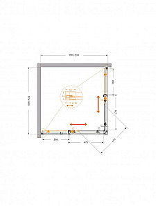 Душевой уголок Cezares PLANE 90х90 A-2-90-C-CR стекло прозрачное/профиль хром купить в интернет-магазине Sanbest