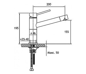 Смеситель для кухни Timo Saona 2303F бронза купить в интернет-магазине сантехники Sanbest