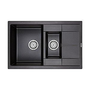 Мойка кухонная Paulmark Feste PM237850-BL Черная купить в интернет-магазине сантехники Sanbest