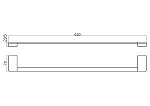 Вешалка для полотенец WONZON & WOGHAND ECLIPSE, Темный графит (WW-9112-GM) купить в интернет-магазине сантехники Sanbest