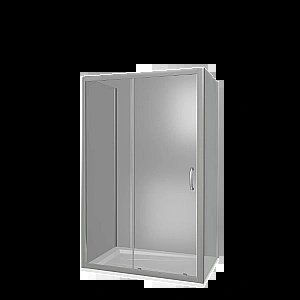 Душевой уголок Good Door Infinity WTW+SP+SP 130х80 стекло прозрачное/профиль хром купить в интернет-магазине Sanbest