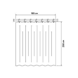 Текстильная шторка для ванной IDDIS Décor D28P218i11 купить в интернет-магазине сантехники Sanbest