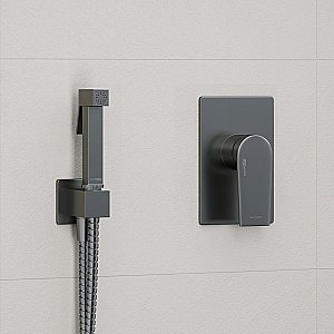 Гигиенический душ WasserKRAFT Wiese 8400 A8451.186.239.215 оружейная сталь купить в интернет-магазине сантехники Sanbest