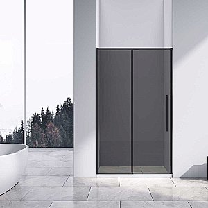 Душевая дверь Vincea Slim-N 140 VDS-4SN140CGB стекло тонированное/профиль черный купить в интернет-магазине Sanbest