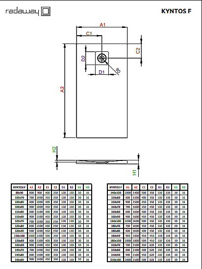Душевой поддон Radaway Kyntos F 100x80 HKF10080-74 цемент купить в интернет-магазине Sanbest