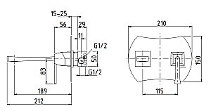 Смеситель для раковины настенный Migliore Opera ML.OPR-6046 хром купить в интернет-магазине сантехники Sanbest