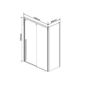 Душевой уголок Vincea LUGANO VSR-1L8015CL-1 150x80 стекло прозрачное/профиль хром купить в интернет-магазине Sanbest