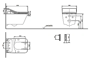 Унитаз подвесной TOTO SP CW522EY с крышкой-биде WASHLET безободковый, слив торнадо, белый купить в интернет-магазине Sanbest