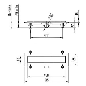 Душевой лоток PAINI Line CH450L 45 хром купить в интернет-магазине Sanbest
