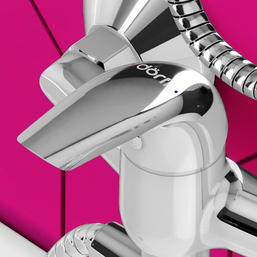 Смеситель для ванны Dorff Stark D1109500 хром купить в интернет-магазине сантехники Sanbest