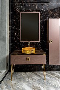 Консоль с раковиной и столешницей Armadi Art LUCIDO 770-100-PU 100 лиловый для ванной в интернет-магазине сантехники Sanbest