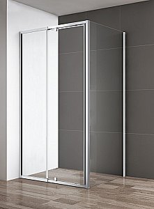 Душевой уголок Cezares Variante 100x90 VARIANTE-AH-1-100/110-90-C-Cr стекло прозрачное/профиль хром купить в интернет-магазине Sanbest