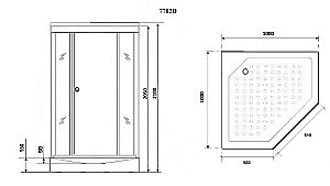 Душевая кабина Niagara Luxe NG-7702DG 100x100 купить в интернет-магазине Sanbest