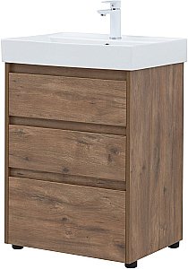 Тумба с раковиной Aquanet Nova Lite 302471 60 дуб рустикальный для ванной в интернет-магазине Sanbest