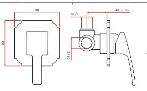 Смеситель для душа Cezares LEGEND-DIM-01 хром купить в интернет-магазине сантехники Sanbest