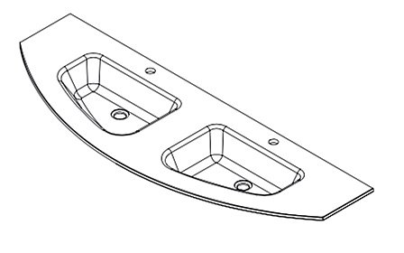 Тумба с раковиной Caprigo Legato 150 два ящика для ванной в интернет-магазине Sanbest
